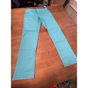 NWT's~Vineyard Vines Women's Colored Denim Ankle Pant Jeans Teal Sz 0 Stretch